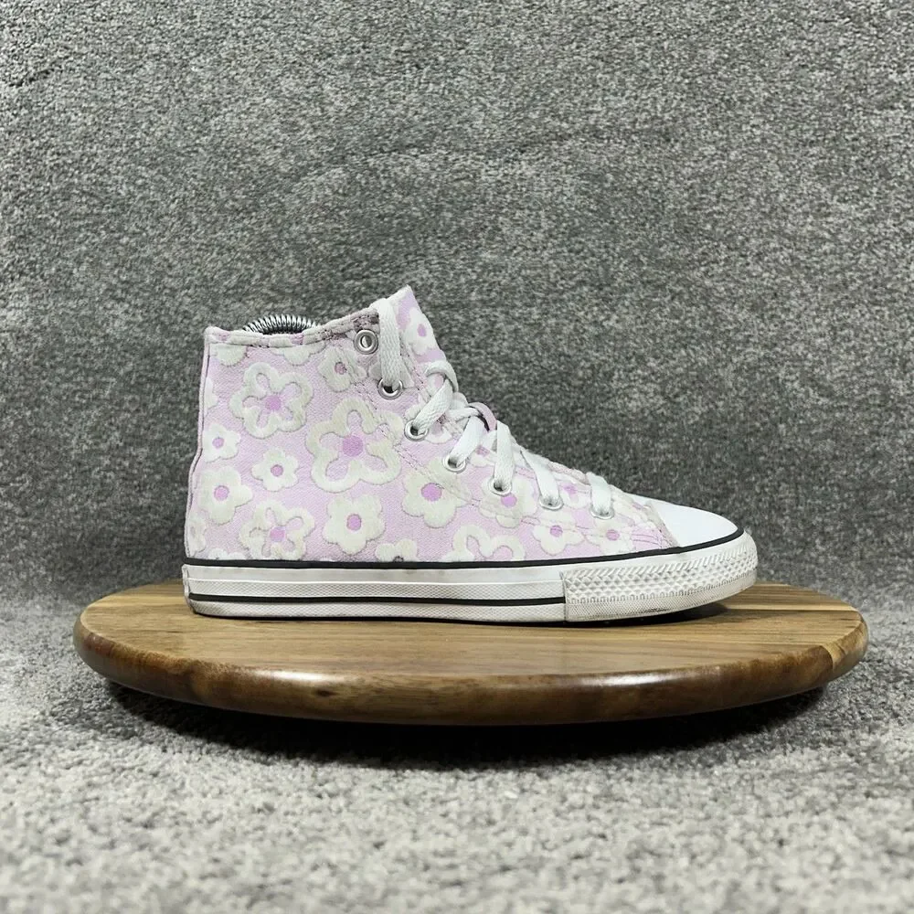 Converse Chuck Taylor All Star Hi A08117F Girls Size 2.5 Floral Lavender Shoes